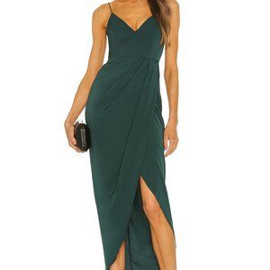 Revolve Shona Joy Cocktail Draped Dress in Seaweed